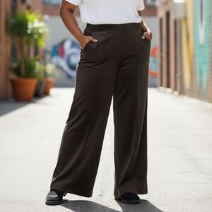 NEW Just My Size Velvet Pull On Trouser In Black Size 1X